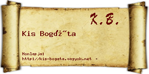 Kis Bogáta névjegykártya