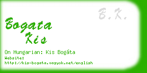 bogata kis business card