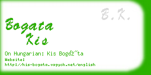 bogata kis business card
